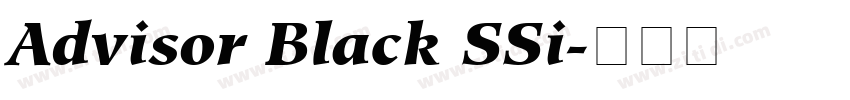 Advisor Black SSi字体转换